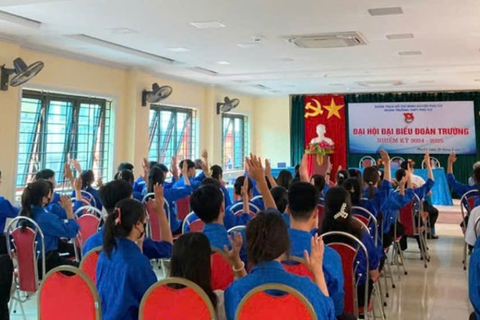 TRƯỜNG THPT PHÙ CỪ TỔ CHỨC THÀNH CÔNG ĐẠI HỘI ĐOÀN TRƯỜNG NHIỆM KÌ 2024 – 2025